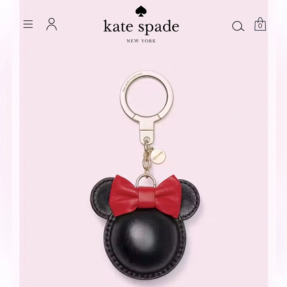 Kate Spade Disney Minnie Mouse Keychain bag Charm w dustbag NWOT